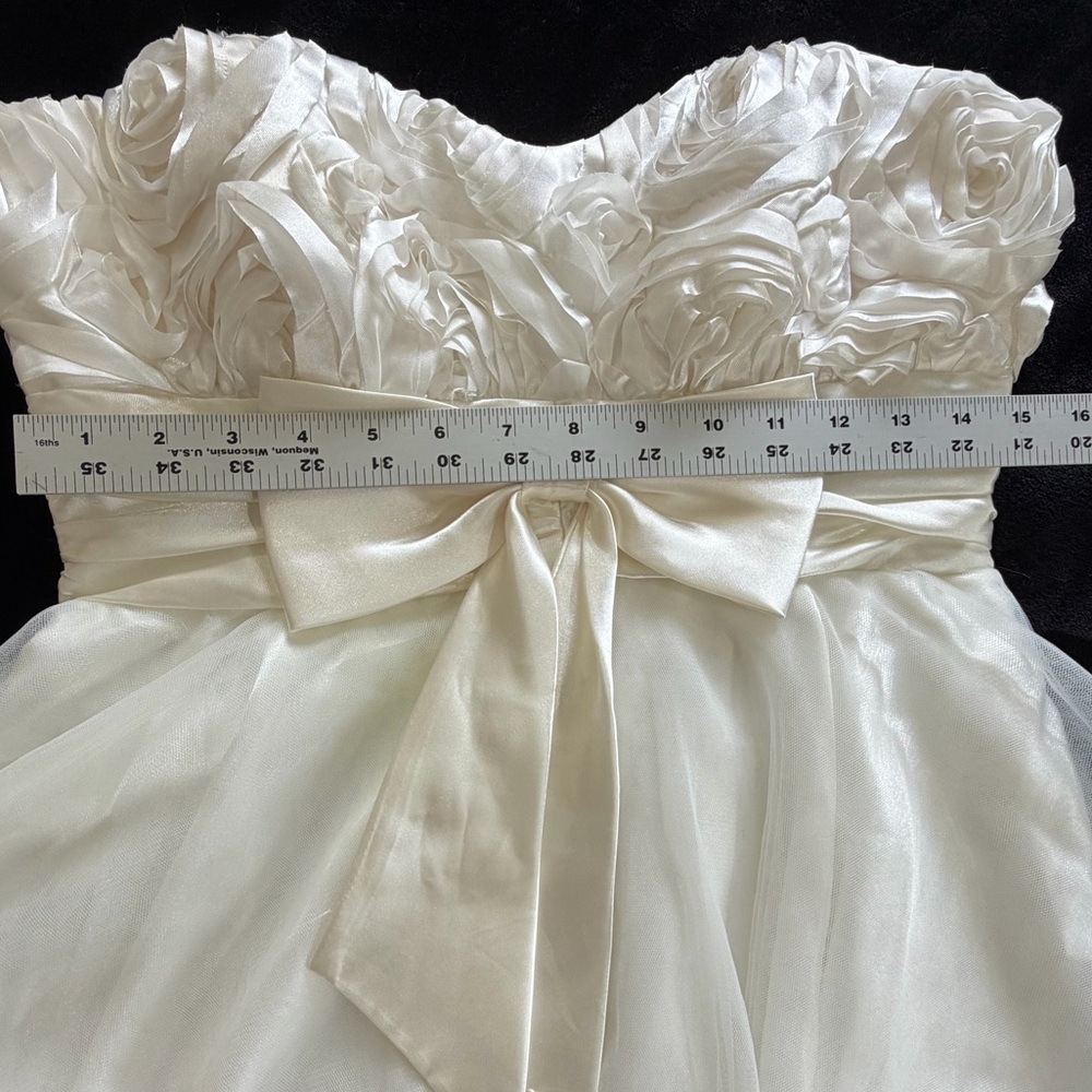 Steppin' Out Dress formal wedding size 11/12 ivory white knee length - Picture 11 of 16